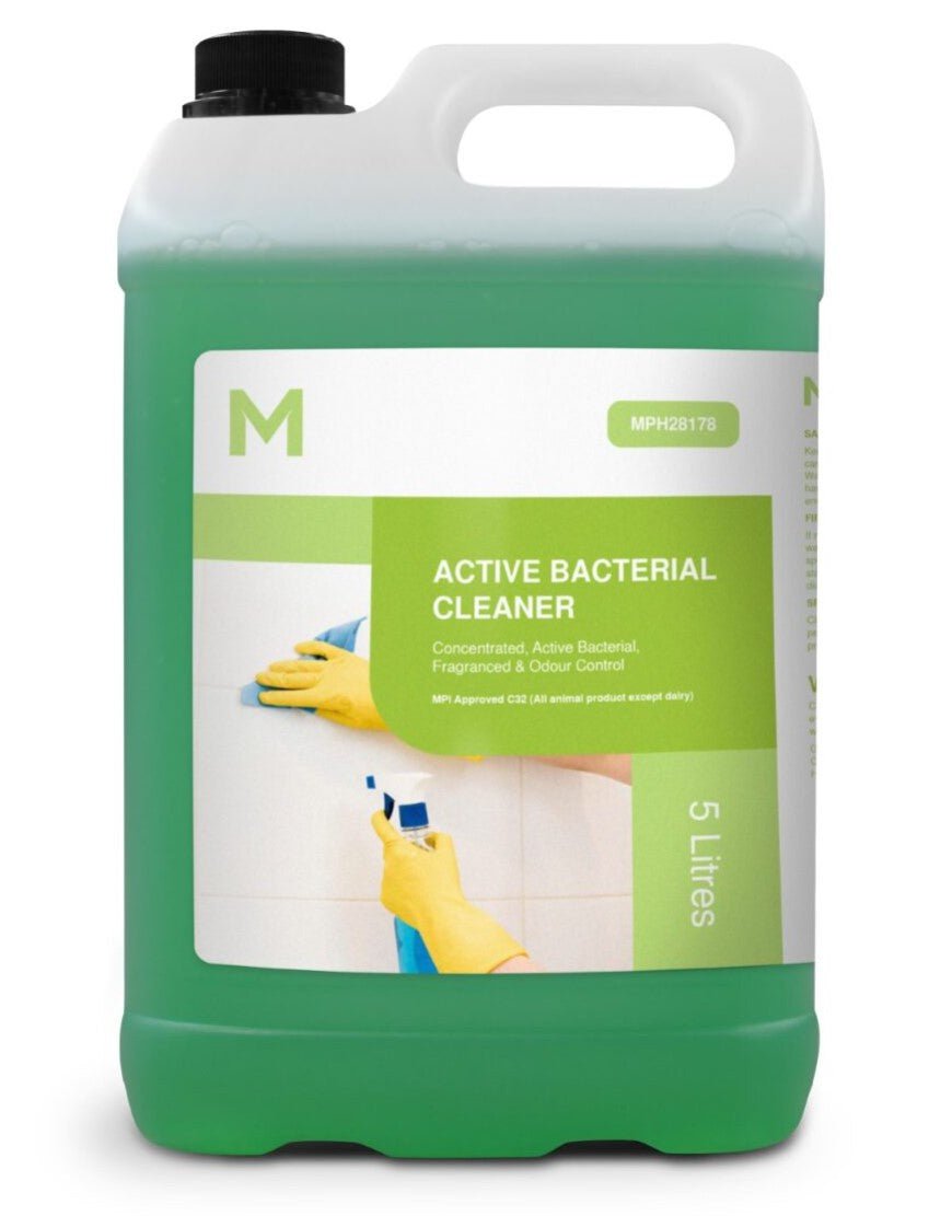 Active Bacterial Cleaner - Green, 5L Refill Bottle - Essential Supplies - Washroom Care