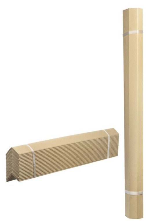 Cardboard Corner Board - Brown, 50mm x 50mm x 4mm x 1000mm - 20 Boards - Essential Supplies - Corner Boards