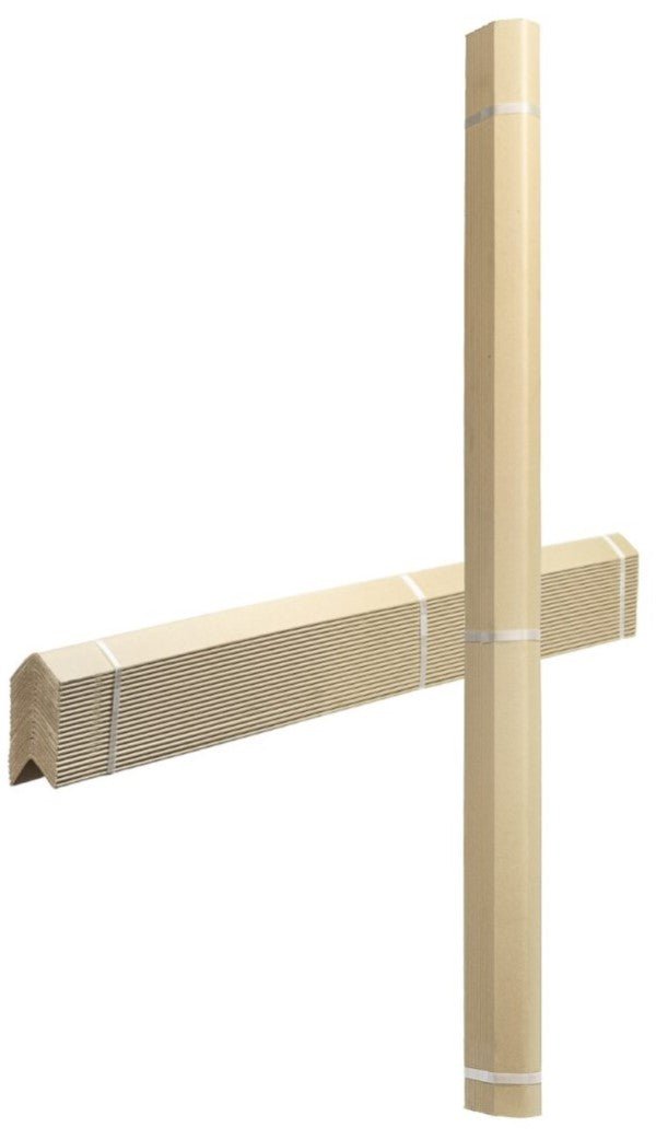 Cardboard Corner Board - Brown, 50mm x 50mm x 4mm x 1250mm - 20 Boards - Essential Supplies - Corner Boards