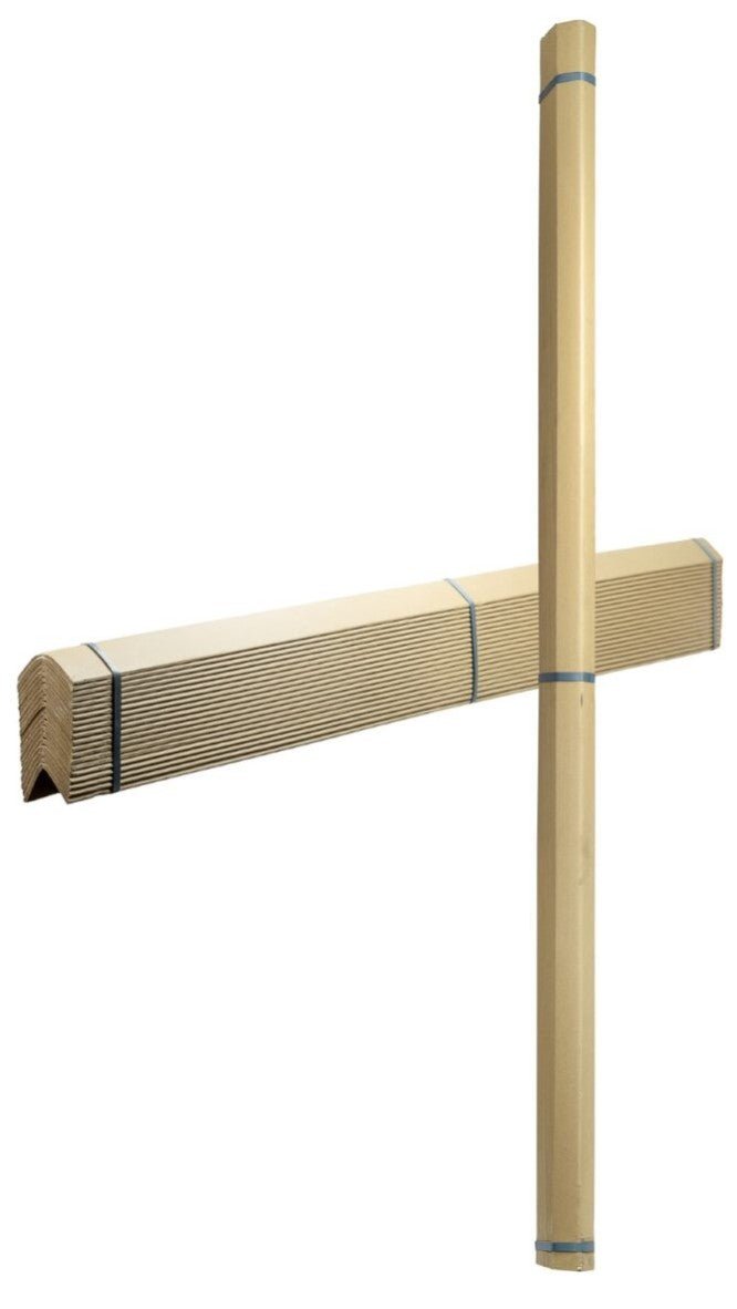 Cardboard Corner Board - Brown, 50mm x 50mm x 4mm x 1500mm - 20 Boards - Essential Supplies - Corner Boards
