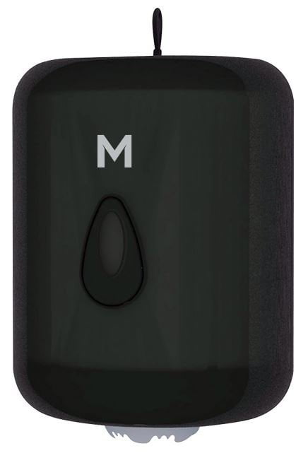 Centre Feed Towel Dispenser - Black, 1 Roll Capacity - 1 Dispenser - Essential Supplies - Roll Towel Dispensers