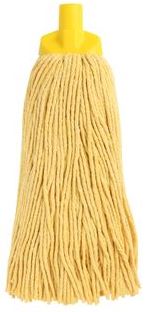 Cut Cotton Mop Head - Yellow, 25mm x 400g / 300mm - Essential Supplies - Mops
