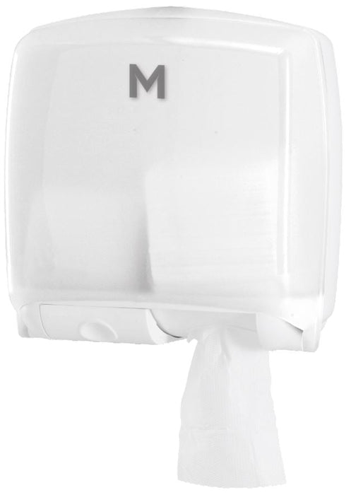 Eco Interleave Tissue Dispenser - White, 1400 Sheet Capacity - 1 Dispenser - Essential Supplies - Toilet Tissue Dispensers