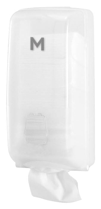 Eco Interleave Tissue Dispenser - White, 700 Sheet Capacity - 1 Dispenser - Essential Supplies - Toilet Tissue Dispensers