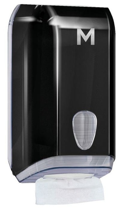 Interleave Toilet Tissue Dispenser - Black, 700 Sheet Capacity - 1 Dispenser - Essential Supplies - Toilet Tissue Dispensers