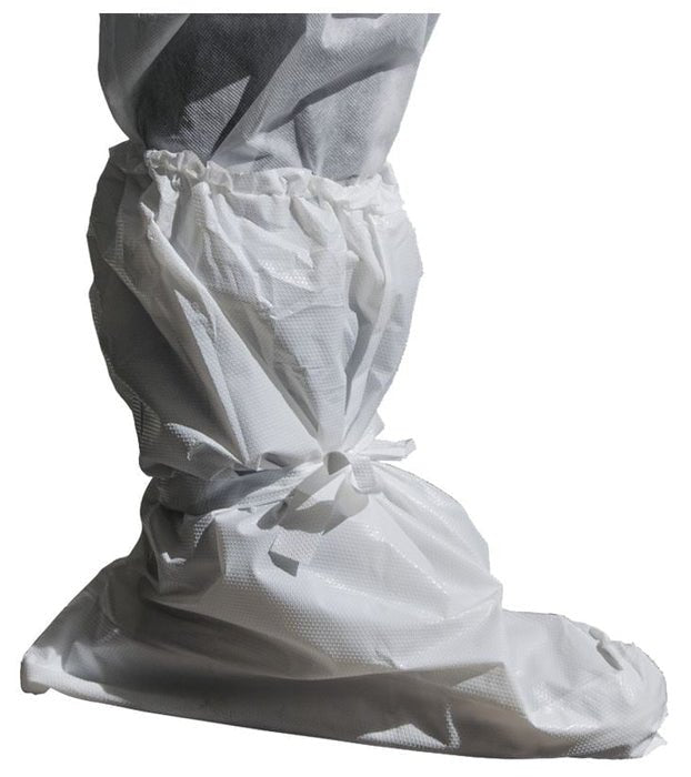 Laminated CPE Boot Covers - White, 510mm - 120 Pieces - *Double Sole* - Essential Supplies - Foot Protection