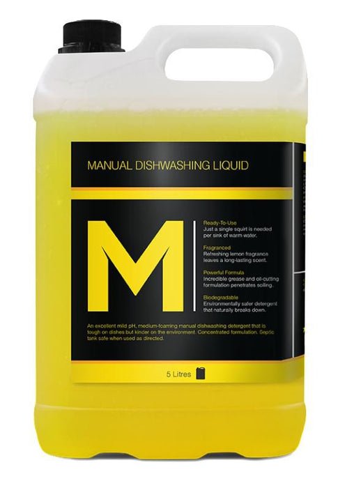 Manual Dishwashing Liquid - Yellow, 5L Refill Bottle - Essential Supplies - Kitchen Care