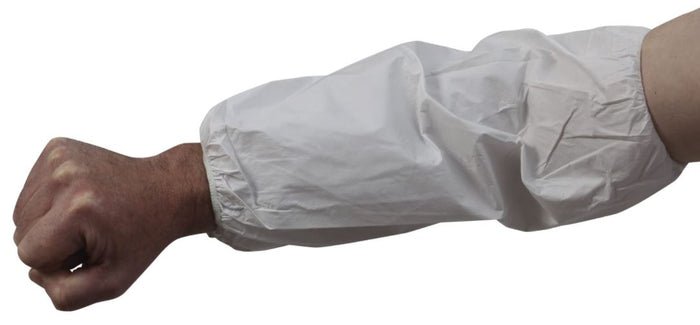 Microporous Sleeve Covers - White, 200mm x 400mm x 55gsm - 300 Pieces - Essential Supplies - Arm Protection
