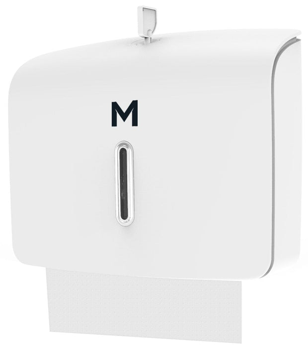 Mini Slimfold Towel Dispenser - White, 300 Sheet Capacity - 1 Dispenser - Essential Supplies - Folded Towel Dispensers