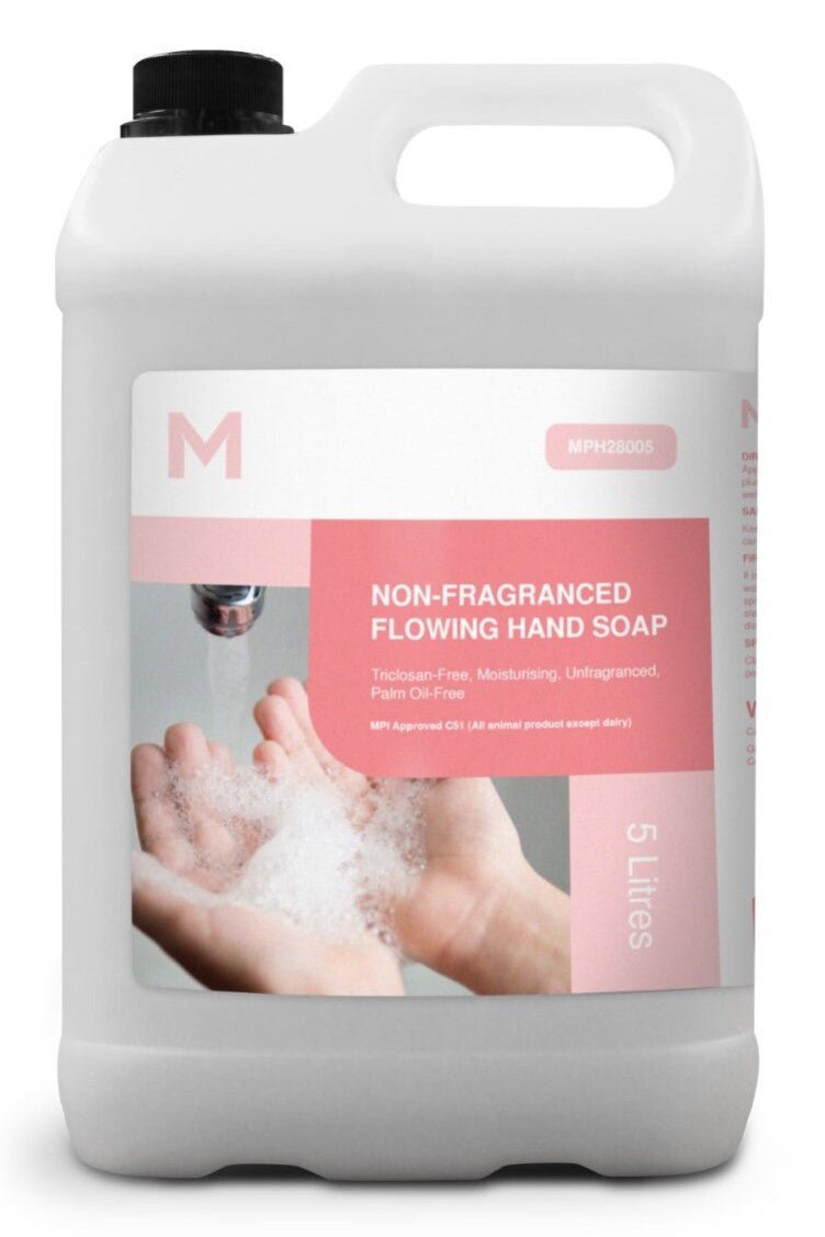 Non Fragranced Flowing Hand Soap - Clear, 5L Refill Bottle - Essential Supplies - Hand Care