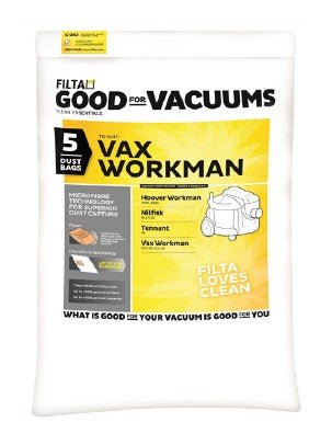 Pacvac SMS Vacuum Bag - White, For Glide Models - 5 Bags - Essential Supplies - Vacuum Bags
