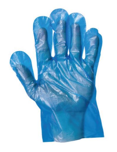 Polyethylene Gloves - Blue, L - XL, 240mm Cuff, 1.0g - 5000 Gloves - Essential Supplies - Plastic Gloves