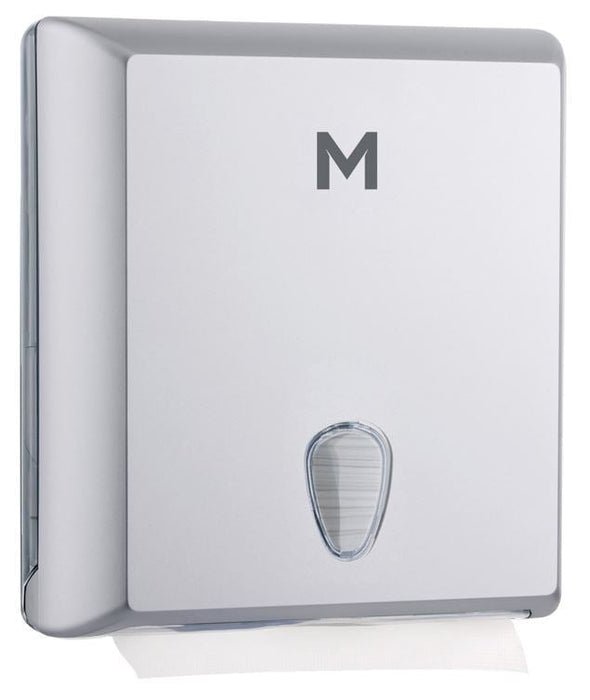 Regular Slimfold Dispenser - Silver, 450 Sheet Capacity - 1 Dispenser - Essential Supplies - Folded Towel Dispensers