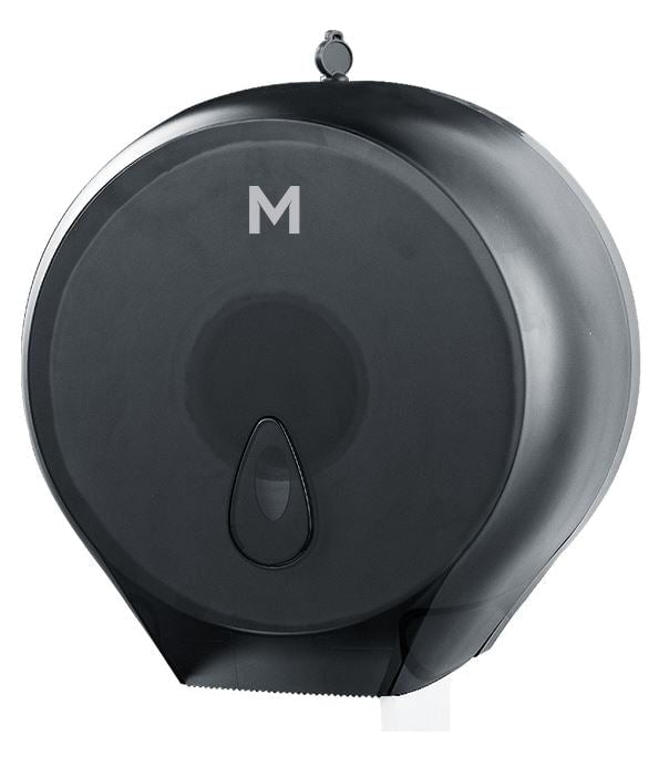 Single Jumbo Roll Dispenser - Black, 1 Roll Capacity - 1 Dispenser - Essential Supplies - Toilet Tissue Dispensers