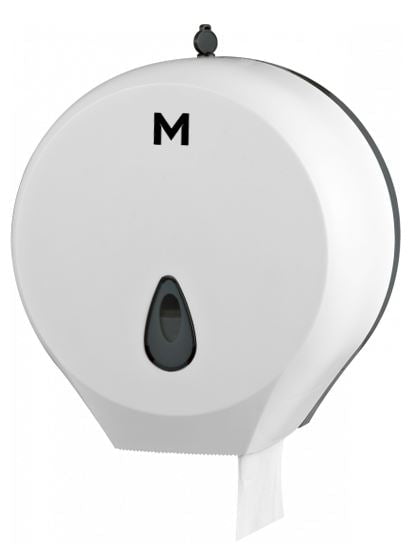 Single Jumbo Roll Dispenser - White, 1 Roll Capacity - 1 Dispenser - Essential Supplies - Toilet Tissue Dispensers