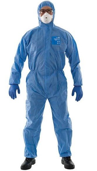 SMS Coverall Type 5/6 - Blue, 4XL, 50gsm - 12 Coveralls - *Breathable Coverall - Essential Supplies - SMS Coveralls