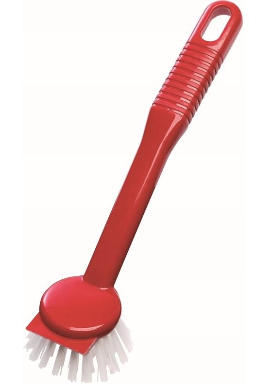Standard Dish Brush - Red, Front Scraper - Essential Supplies - Kitchen Brushes