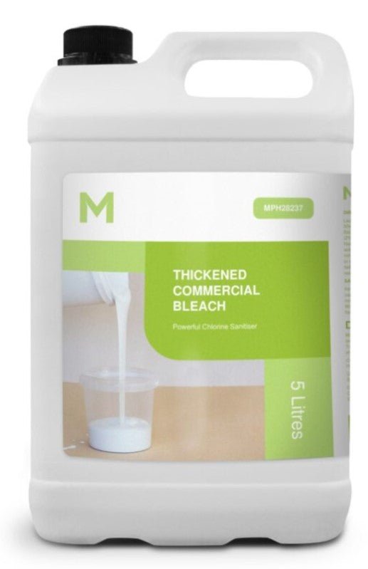 Thickened Commercial Bleach 5% - Clear, 5L Refill Bottle - Essential Supplies - Washroom Care