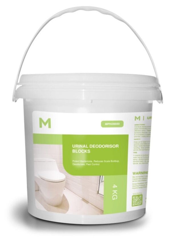 Urinal Deodorisor Blocks - White, 4.0kg Pail - Essential Supplies - Washroom Care