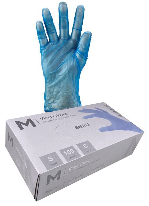 Vinyl Gloves Powder Free - Blue, XL, 240mm Cuff, 5.0g - 1000 Gloves - Essential Supplies - Vinyl Gloves